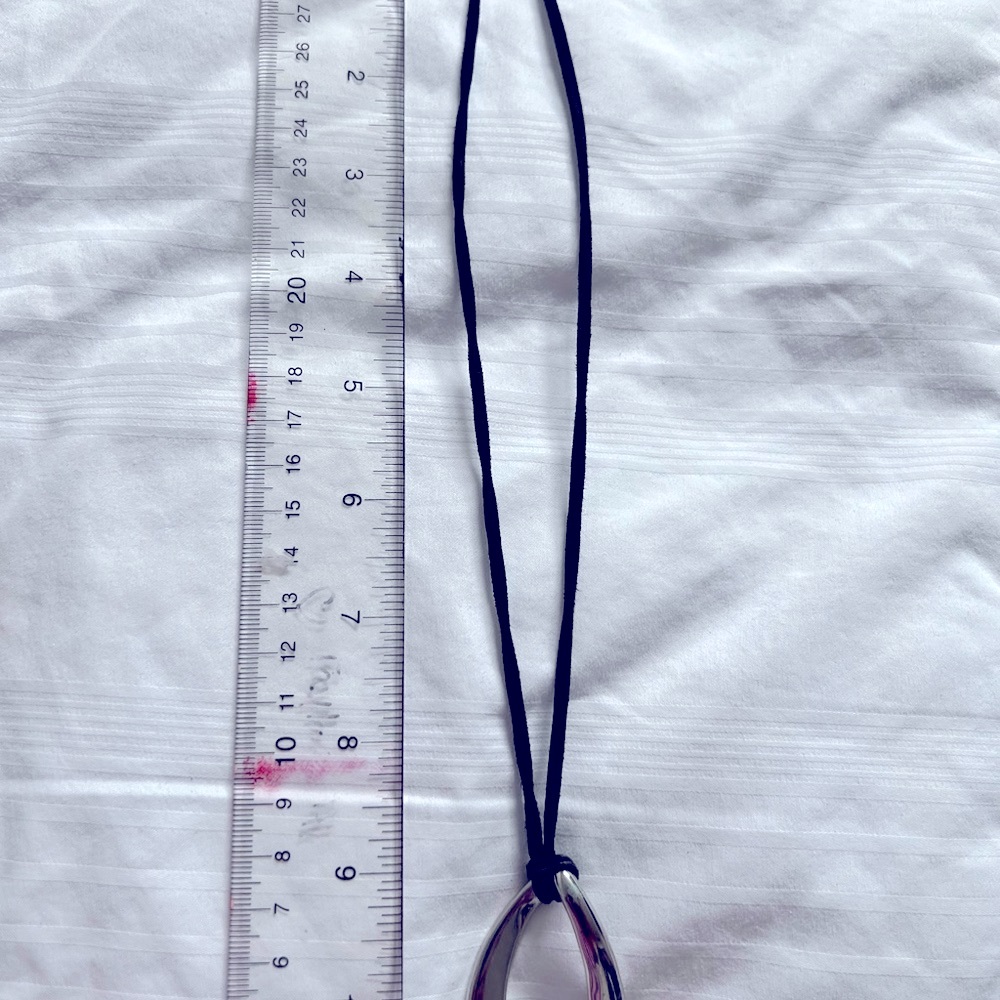 Lia Sophia Silver and Black Geometric Necklace - Picture 4 of 4